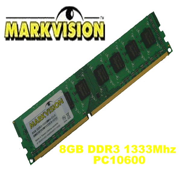 Memoria 8gb Ddr3 1333mhz Cl9 Markvision Desktop Pente Único!