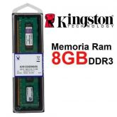 Memoria Kingston 8gb Ddr3 1333 Mhz Pc10600 Desktop Pc 1pente